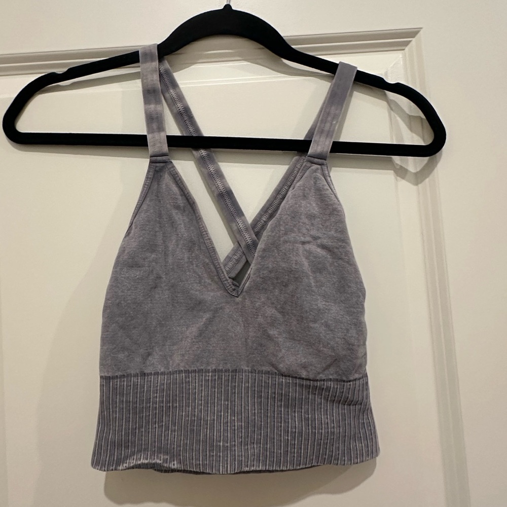 Free People gray crop top
